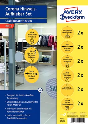 Image de AVERY Zweckform 49400 AVERY Zweckform  Etiquettes d'information "Commerce"