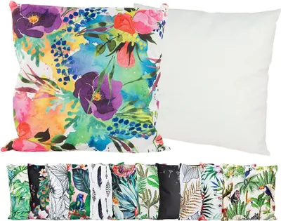 Produktbild von JACK Outdoor Motiv Kissen 45x45cm Lounge Dekokissen inkl. Füllung Wasserabweisend Sitzkissen Garten Stuhl, Farbe:Frühlingsstrauß
