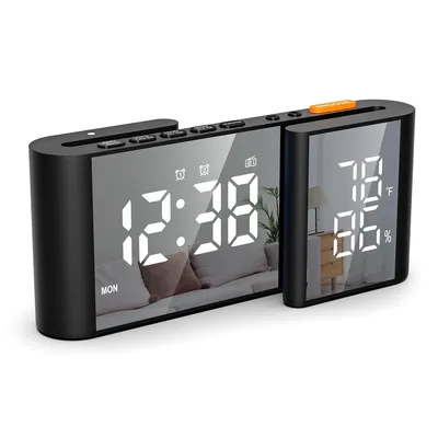 Produktbild von Wecker für Erwachsene, digitaler Radiowecker für das Schlafzimmer, Doppel-LED-Anzeige, dimmbarer elektrischer Wecker am Bett