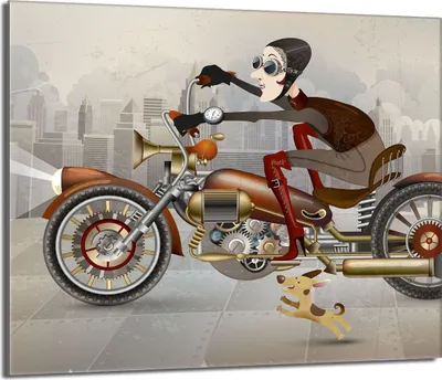 Produktbild von Herdabdeckplatte 60x52 Glaskeramikkochfeld Abdeckung Spritzschutz Glasplatte Deko Schneidebrett, Motorrad Grau