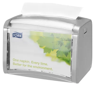 Produktbild von Tork Xpressnap Tischspender Tisch, Grau, Kunststoff, Xpressnap, 201 mm, 150 mm, 155 mm