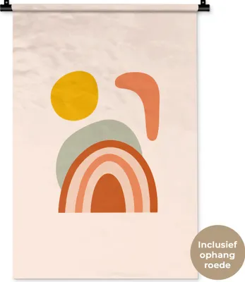 Produktbild von MuchoWow® Wandteppich Wandbehang Sonne - Pastell - Sommer 60x90 cm Tapisserie Dekoration Wandtuch - Foto-Teppich - Abwaschbar