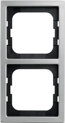 Immagine prodotto di Cornice Busch-Jaeger, doppia, Pur, acciaio inox, 1 pz.