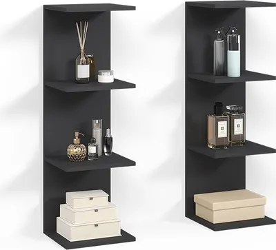 Produktbild von Wandregal Livinity Vesuvio Schwarz 30 x 95 cm 2er Set, Model 59007