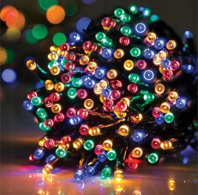 Zdjęcie produktu dla Lampki choinkowe Englass do użytku zewnętrznego, 300 diod LED, wielokolorowe, do wnętrz i na zewnątrz