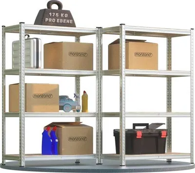 Imagen del producto de Estanterías robustas para garaje, sótano y ático: capacidad de carga de 700 kg con estantes de MDF