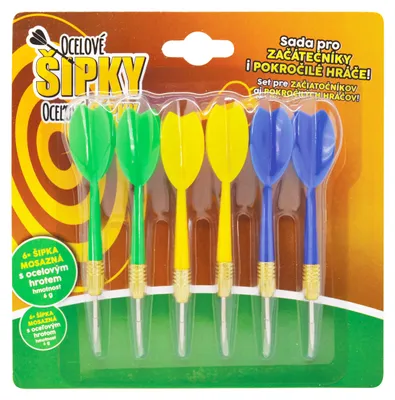 Image de Ensemble de fléchettes Wiky : 3 fléchettes avec pointe en métal, longueur 20 cm