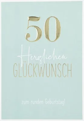 Produktbild von Besonders schoen Klappkarte - 50 Herzlichen GLueCKWUNSCH zum ...