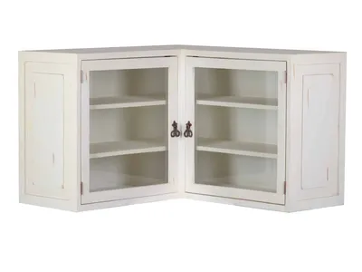 Produktbild von MiaMöbel Hängeschrank Mexico Möbel 100x66x100 cm Landhausstil Massivholz Pinie Weiß