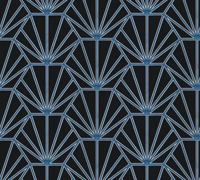 Produktbild von Daniel Hechter Art Deco Tapete Designertapete Vliestapete schwarz blau weiß 10,05 m x 0,53 m