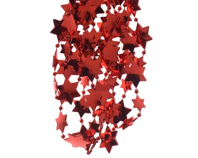 Produktbild von Perlenkette Christbaumgirlande Sterne 2,7 m rot