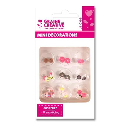 Immagine prodotto di 18 mini decorazioni gourmet Pasta plastica - Dolciumi