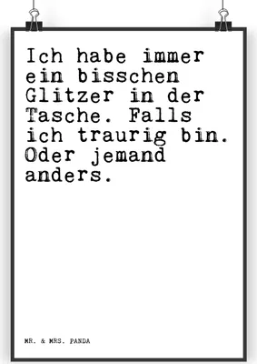 Produktbild von Mr. & Mrs. Panda Bild Ich habe immer ein... DIN A3 - Weiß - Geschenk, Wandbild, drucke, Freundin, Plakat, wanddeko, kunstdruck poster, Motivation, Spruch, Sprüche