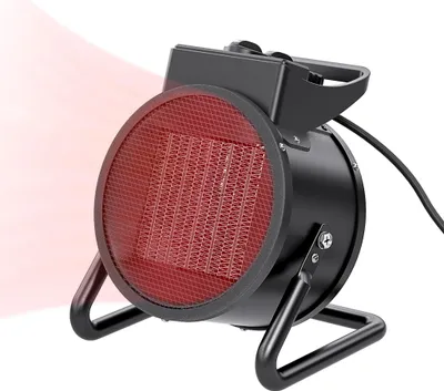Obrázek produktu pro JOIEYOU elektrický ohřívač keramický 2000W ventilátor s termostatem, stavební ohřívač stavební sušička, sálavý ohřívač tepelný výkon s PTC topným tělesem 3 úrovně, ohřívač pro místnosti, černý