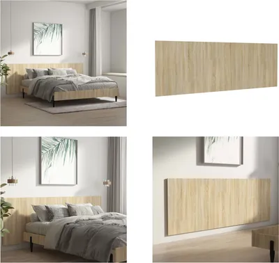 Obrázek produktu pro vidaXL Nástěnné čelo Sonoma dub 240x1,5x80 cm Materiál na bázi dřeva - Čelo postele - Čelo postele - Čelo postele