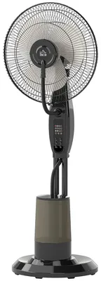 Obrázok produktu pre Vodný chladiaci ventilátor, stojanový ventilátor s hmlou, diaľkové ovládanie, funkcia časovača, 3,2 l nádrž na vodu, 3 režimy, 75 W, oscilačný vodný ventilátor s kolieskami, 120 cm |