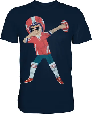 Produktbild von Dabbing American Football T-Shirt – Navy / L