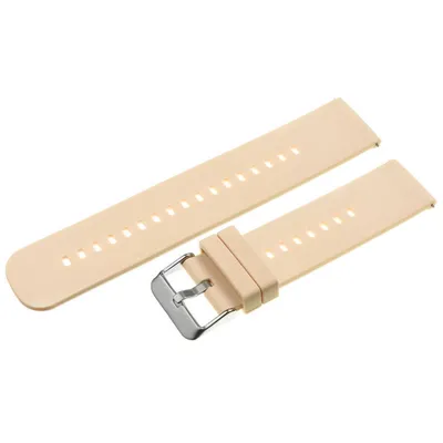 Image de Ceinture en caoutchouc pour la montre U27 - Crème/argent - 18 mm