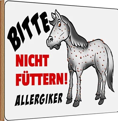 Produktbild von Holzschild Spruch Verbotsschild 30x20cm Bitte nicht füttern