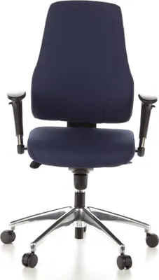 Obrázok produktu pre hjh OFFICE profesionálna kancelárska stolička PRO-TEC 200 ergonomická kancelárska stolička s podrúčkami (výškovo nastaviteľná) tkanina tmavomodrá otočná stolička do kancelárie, domácnosti