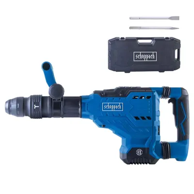 Produktbild von Scheppach Abbruchhammer AB2000 | 60J | 1700W | SDS-Max-System | 2000 BPM | Betonhammer | 3m Kabel | inkl. Spitz- und Flachmeißel & Transportbox