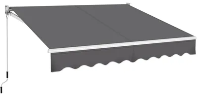 Productafbeelding van Intrekbare klemluifel - Donkergrijs - 250 x 200 cm - Zonnescherm raam