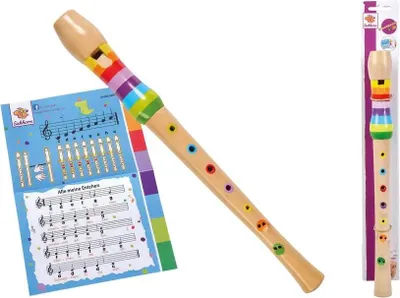 Obrázok produktu pre Eichhorn Music Wooden-Flute, hudobná hračka, 4 rok / roky, Viacfarebný