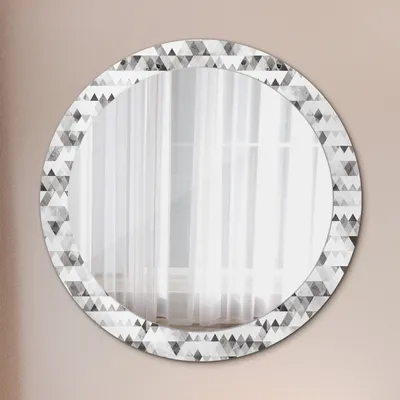 Produktbild von Spiegel - Mirror zum Wandspiegel Schlafzimmer – Schminkspiegel- Regenbogen Dreieck- Ø80cm