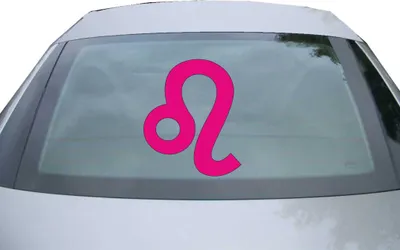 Produktbild von Indigos UG - Aufkleber Heckscheibe & Motorklappe DE2909 - pink - 600x499 mm - Löwe Sternzeichen - Auto Scheiben Fenster Heckklappe Tuning Racing JDM - Die cut