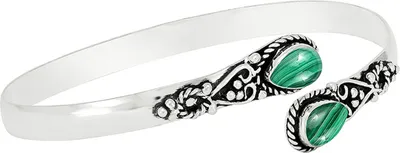Produktbild von Handgelenk-Armband, handgefertigt, Öffnung, verstellbar, Retro-Wassertropfen-förmiges Dekor, Dekorieren, Persönlichkeit, künstlicher Mondstein, Türkis, Manschettenarmband, Schmuckzubehör-Armeegrün