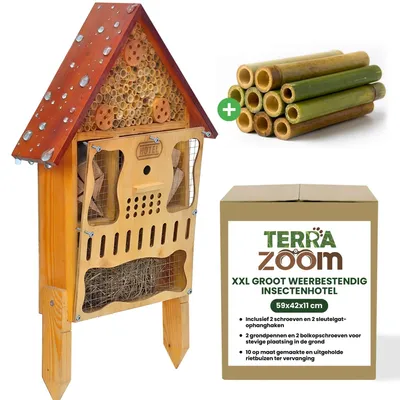 Immagine prodotto di Solidchoice - Albergo per insetti resistente alle intemperie, ideale per le api