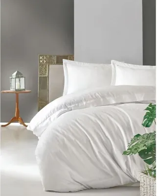 Produktbild von L'Essentiel Linge de Maison, Elegant - White, Bettwäsche-Set, Weiß, 100 % Baumwollsatin, 240 x 220 cm