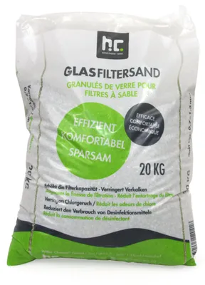 Zdjęcie produktu dla 20 kg specjalnego granulatu szklanego do filtrów piaskowych, granulacja 0,7–1,3 mm