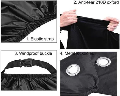 Productafbeelding van Waterdichte Beschermhoes voor Motorfiets en Scooter - 210D XL (230 x 95 x 125 cm)