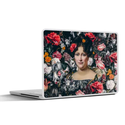 Produktbild von MuchoWow® Laptop Aufkleber Sticker Cover Alte Meister - Blumen - Collage 32.5x23.5 cm - Sticker für Laptop - Selbstklebend