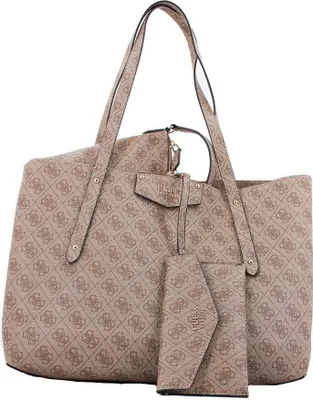 Produktbild von GUESS Damen Schultertasche Eco Brenton Latte Logo