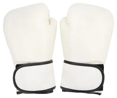 Produktbild von Atmungsaktive Boxhandschuhe für Erwachsene, Boxsack, Kickboxen, MMA-Training, Weiß
