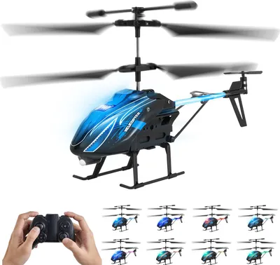 Produktbild von RC-Helikopter - Ferngesteuerter Hubschrauber 2,4 GHz 3,5-Kanal - 16 Min Flugzeit - Höhenhaltung - Start/Landung auf Knopfdruck - LED-Beleuchtung - Für Kinder ab 8 Jahren