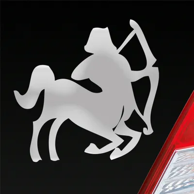 Produktbild von Auto Aufkleber Sternzeichen Schütze PKW Car KFZ Roller 10x10 cm Silber Sticker Heckscheibenaufkleber