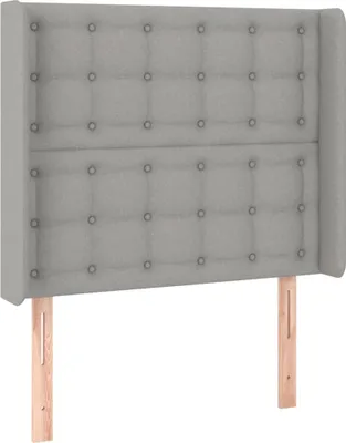 Immagine prodotto di Testiera ad Orecchio Grigio Chiaro 103x16x118/128 cm in Tessuto