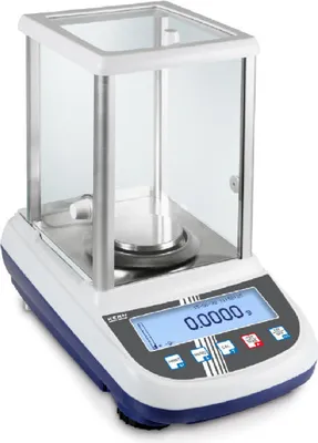 Produktbild von KERN & SOHN Analysenwaage, 0,16 kg, Weiß, Edelstahl, 7 kg