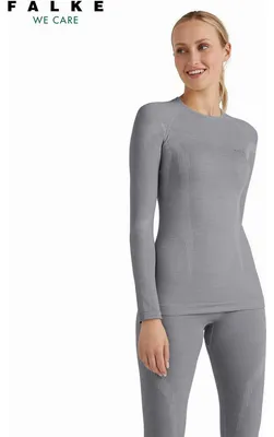 Produktbild von Falke Damen Sportunterwäsche Langarmshirt Wool-tech Grau L