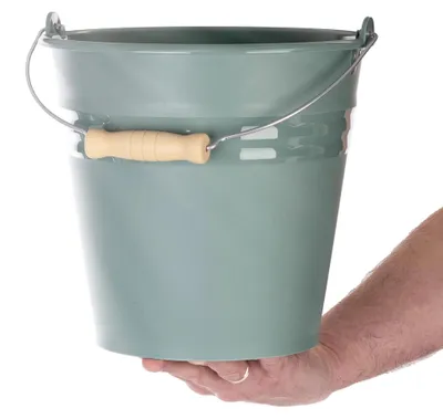 Obrázok produktu pre Plastové vedro 7 l – vedro na upratovanie a do záhrady – kovová rukoväť – vhodné na potraviny – PP plast – 1 ks – zelené