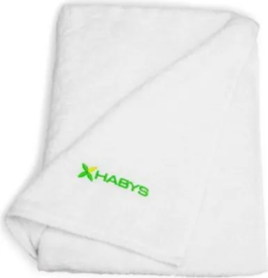 Produktbild von Habys Frottee Handtuch, Gästetuch, Duschtuch, Frottee 100% Baumwolle, 500g/m2, Weiß, Größe 70x140 cm