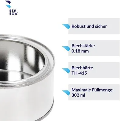 Obrázek produktu pro Blikdoos 8 x 250 ml - s víkem s těsněním - vzduchotěsná - ideální pro skladování