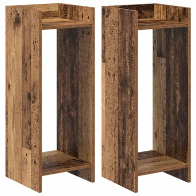 Produktbild von vidaXL Pflanzenständer 2 Stk. Altholz 30 x 30 x 80 cm Holzwerkstoff