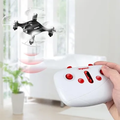 Productafbeelding van SYMA X20, 4-kanaals 3D-vlips, 2.4GHz FPV mini-drone met LED-verlichting en afstandsbediening (zwart)