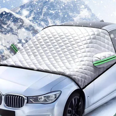 Obrázok produktu pre Magnetický kryt predného skla do auta, 190 x 100 cm, zimný