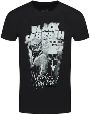 Image de Black Sabbath - "Never Say Die" T-shirt Homme/Dame Unie RO549 (XXL) (Noir)