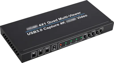 Produktbild von 4x1 HDMI 4K@30Hz Bildschirmsplitter Quad Multi-Viewer Bildschirmteiler 4-in-1-out mit nahtloser Umschaltung Leistungsstarke USB3.0-Videoaufnahme All-in-One